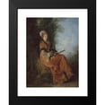 thumbnail image 2 of Jean-Antoine Watteau 11x14 Black Modern Framed Museum Art Print Titled - The Dreamer (La Dreeruse) (1712-14), 2 of 5