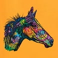 thumbnail image 2 of Colorful Neon Horse | Dean Russo Art Animal Lover Womens T-Shirt, Gold, Large, 2 of 6