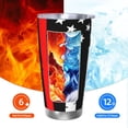 thumbnail image 5 of Cauagu Firefighters USA Flag Pattern 20oz Tumbler,Stainless Steel Vacuum Insulated Tumbler with Lid Insulated Coffee Mug Thermal Cup with Splash Proof Sliding Lid-Without Straw, 5 of 8