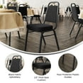 thumbnail image 4 of Flash Furniture 4 Pack Trapezoidal Back Stacking Banquet Chair with Black Fabric and 2.5'' Thick Seat - Black Frame, 4 of 10