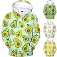 thumbnail image 3 of Avocat Sweat à Capuche Imprimé 3D pour Femmes et Hommes, Sweat à Capuche Décontracté à Manches Longues pour Extérieur, 3 of 5