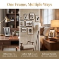 thumbnail image 5 of Unique Bargains Rounded Edge Plastic Photo Frame Black Walnut Wood Color 4" x 6", 5 of 5