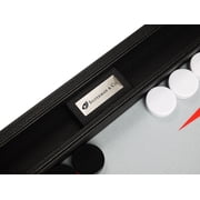 Silverman & Co. 16-inch Premium Backgammon Set - Medium - Black/Scarlet Red