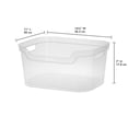 thumbnail image 2 of Sterilite 7 x 11 x 14.25 Inch Open Storage Bin with Carry Handles (18 Pack), 2 of 8