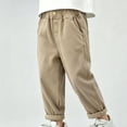 thumbnail image 2 of Edvintorg Boys' Pants 2026 Winter Elastic Waist Casual Cotton Pants with Pockets Outdoors Joggers For Boys Kids 1-10 Years, 2 of 5
