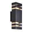 thumbnail image 1 of Apliques de pared para exteriores, luz de pared exterior negra moderna LED, luz de montaje en pared de porche impermeable de aluminio simple, paquete de 1, 1 of 5