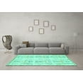 thumbnail image 3 of Ahgly Company Indoor Rectangle Abstract Turquoise Blue Modern Area Rugs, 2' x 3', 3 of 4