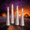 D#3, variant on 4 Pcs Halloween Flameless LED Taper Candles, Battery Operated Ghost Style, Realistic Flickering Light Effect, Decorative Accent for Halloween Table Centerpieces and Indoor Party Styling