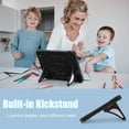 thumbnail image 4 of Kids Case for Samsung Galaxy Tab A9+ 11.0" 2023 SM-X210 / SM-X215 / SM-X216 with Pencil Holder, Lightweight Shockproof Stand Anti-Slip Rugged Silicone PC Case Cover for Boys Girls, Black, 4 of 8