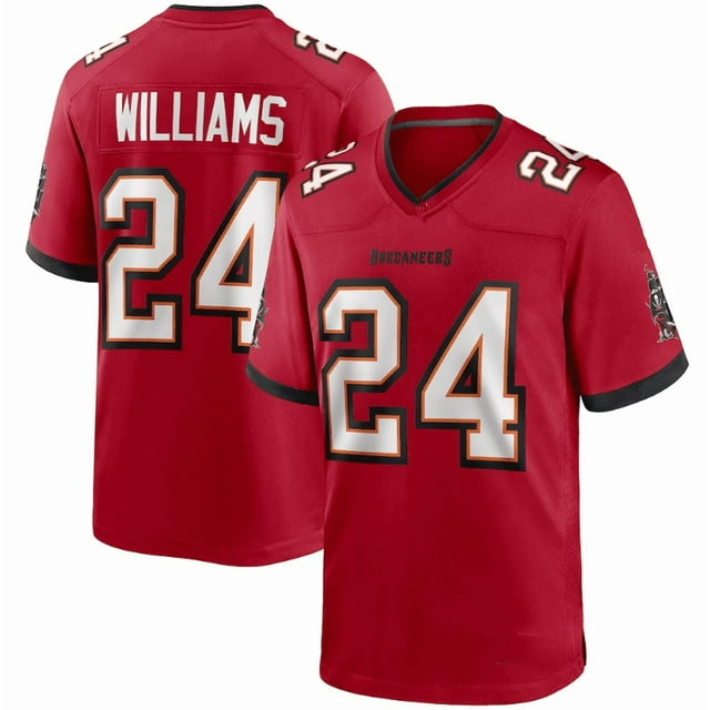Tampa Bay Buccaneers Maillot de Collection Brodé Exquis pour Hommes Cadillac Williams Rouge Retraite-L
