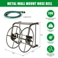 thumbnail image 2 of Metal Wall Mounted Hose Reel - Hammertone Grey, 200ft Capacity, 2 of 7