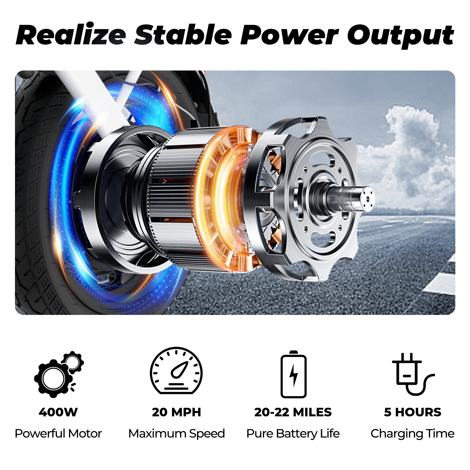 Kunyun 48V 400W Adult Electric Bikes,14" Tires, 20mph Ebike, 19-22mi Range, Dual Disc Brakes Foldable Electric Bike Adjustable Seat, Removable Basket Electric Bicycle for Adults