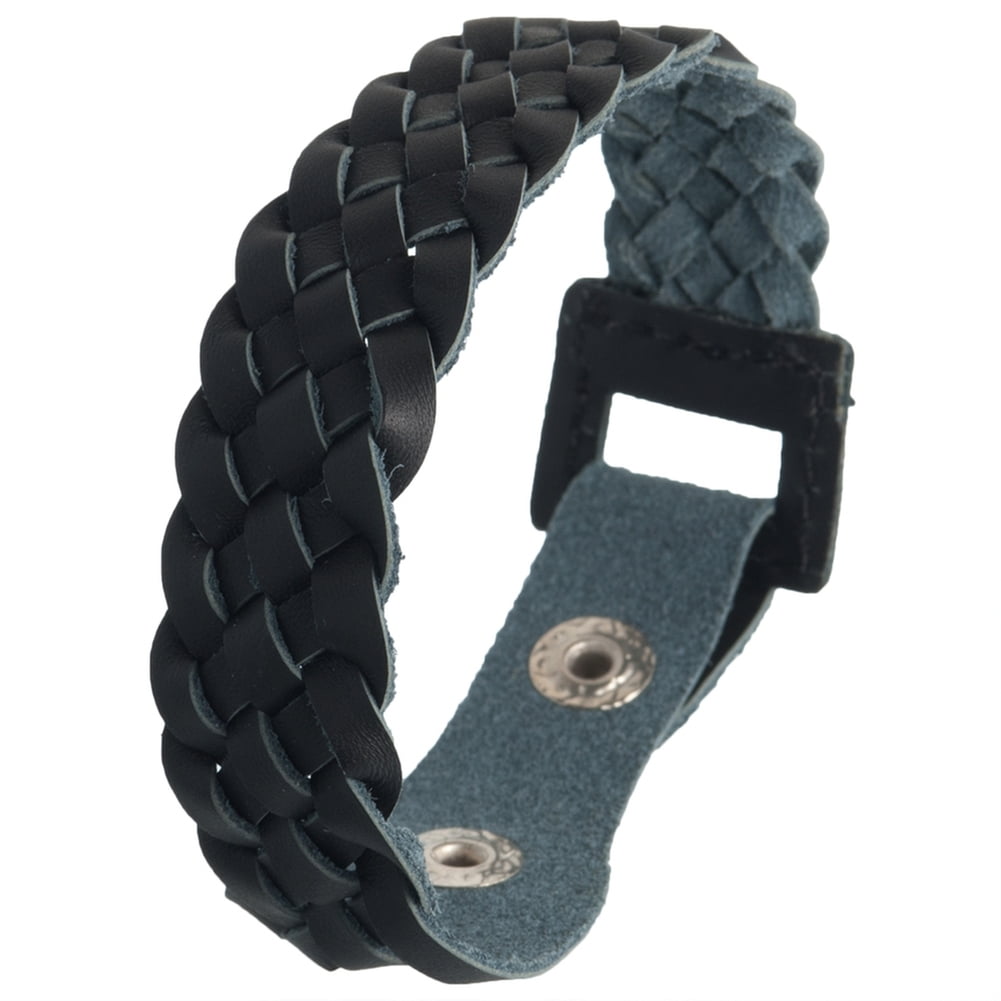 Black Braided Leather Wristband Walmart Canada