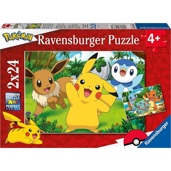 Ravensburger Pokemon Pikachu and Friends, Jigsaw Puzzles, Recycled Cardboard, 48 Piece