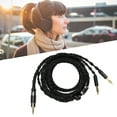 thumbnail image 1 of Headphone Cable, Silver Plated Headset Cable Replacement 2.5mm To Dual 3.5mm  for Headset, 1 of 8