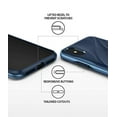 thumbnail image 3 of Ringke Wave Case Compatible with iPhone XS, Dual Layer Heavy Duty 3D Textured Protection Design Cover - Coastal Blue, 3 of 3