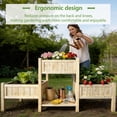 thumbnail image 6 of Awesofurni 73x33.9x21.7in Raised Garden Bed, Wooden Planter Box, Raised Garden Bed with Legs for Backyard, Patio and Balcony, 6 of 8