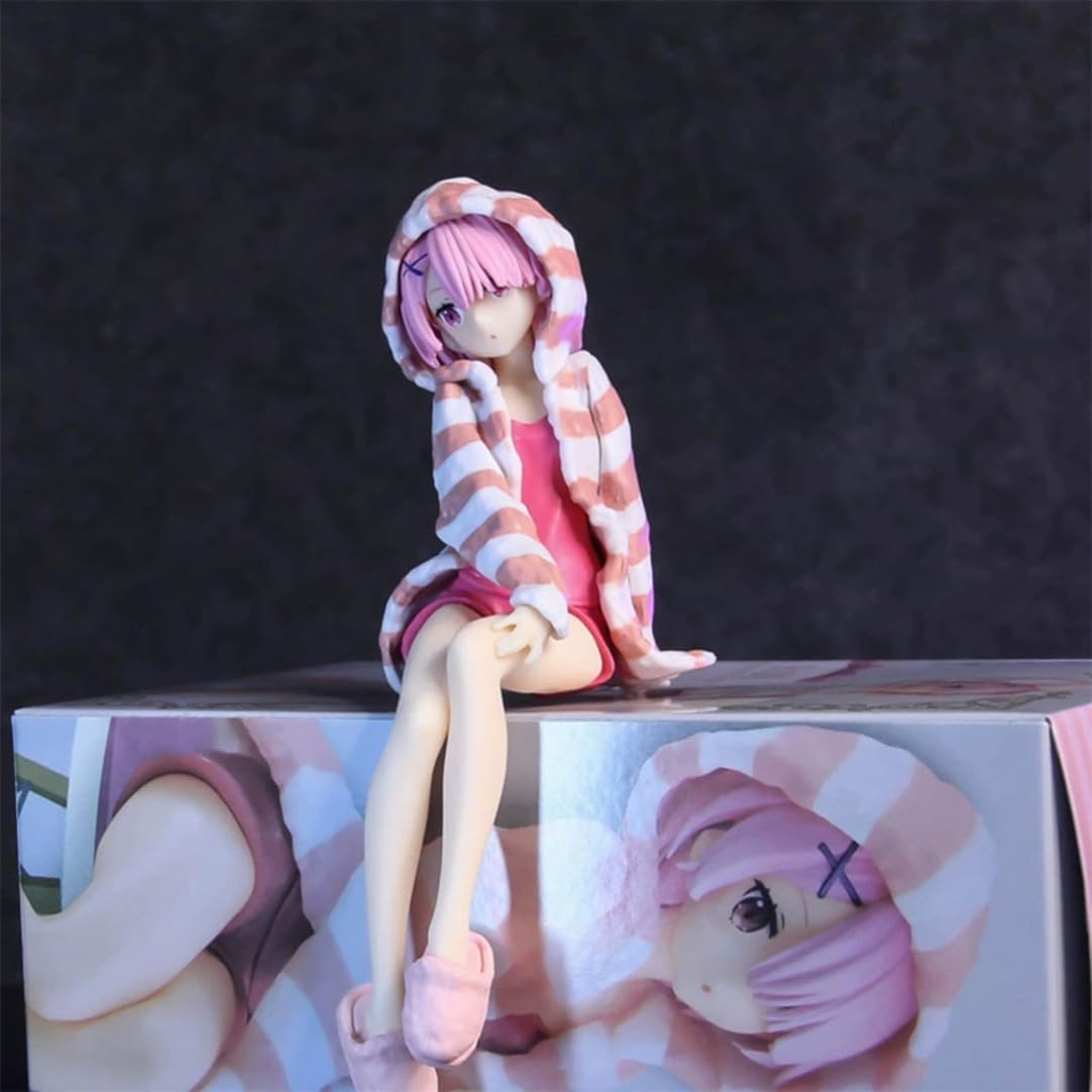 New Re Zero Starting Life in Another World Ram sweater (pink Ver) Character Anime Model Statue Action Figures Desktop Ornament Popular Decorations Fan Souvenirs Creative Gift Collectable