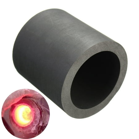 - 11.5oz Industrial 40x40mm Graphite Crucible Melt Gold Silver Platinum Scrap Metals Refining Melting