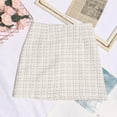 thumbnail image 4 of Dpytoraw Women Skirt High Waist A Line Woven Mock Button Front Mini Skirt Women’s Button Down Denim Skirt White, 4 of 5