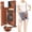 Brown, variant on Crossbody Wallet Case for iPhone 14/13 with RFID Blocking Card Slot Holder, Magnetic Flip Folio Purse Case, PU Leather Zipper Handbag with Detachable Lanyard Strap 6.1 Inch 5G (Purple)