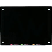Audio-Visual Direct Black Glass Dry-Erase Board Set - 23 5/8 x 35 1/2 Inches - (Non-Magnetic)