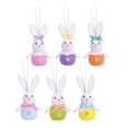 thumbnail image 4 of Juego de 6 adornos colgantes de de Pascua, gnomo de de peluche para decoración del hogar y, 4 of 9