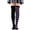 Purple, variant on Women Long Over Knee Socks Color Block Asymmetric Halloween Left Right Foot Mandarin Duck Stockings Comfort Red