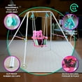 thumbnail image 4 of Sportspower Indoor/Outdoor My 1st Toddler Metal Swing with Safety Harness, Foldable Frame, 4 of 9