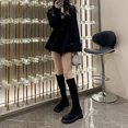 thumbnail image 4 of XUNKUSGA Knee High Boots Women Fashion Round Toe Chunky Heel Tall Riding Boots High Stretch Thigh High Boots Casual Comfortable Suede Boots for Women 35-40 Black, 4 of 8