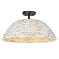 thumbnail image 1 of Golden Lighting 1081-SF BLK-PSG Rue Semi-Flush, Matte Black, 1 of 1