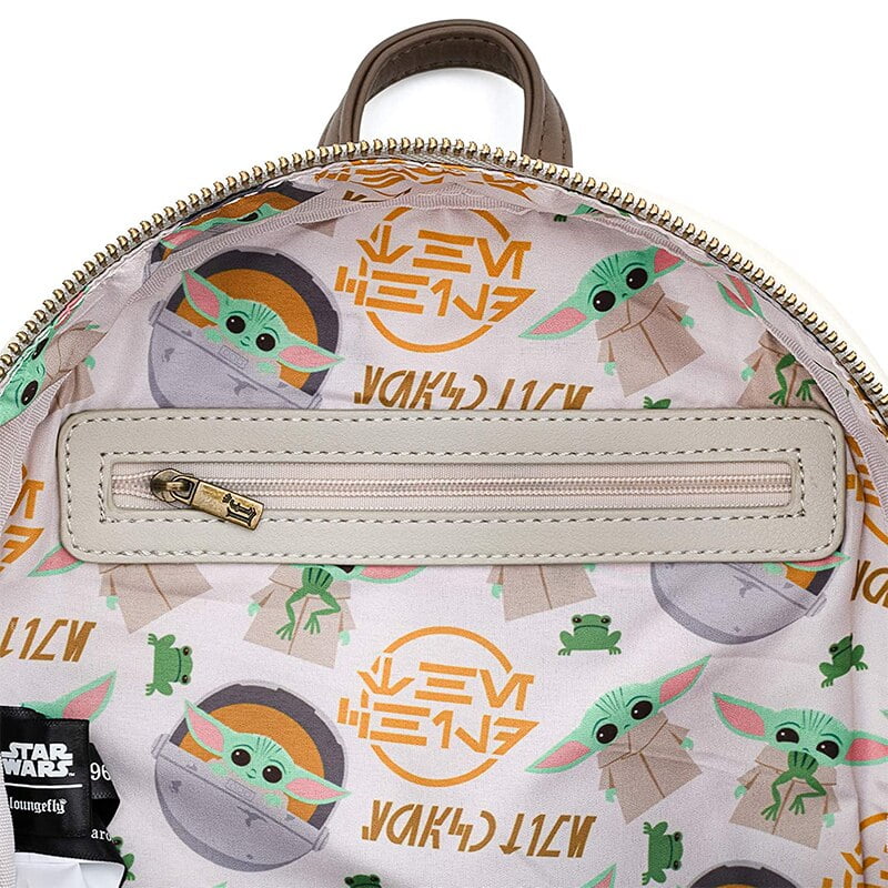 Disney Star Wars Baby Yoda Backpack Mandalorian Travel PU Leather Schoolbag Women Girl Backpack for Student Girl Cute Backpack Walmart