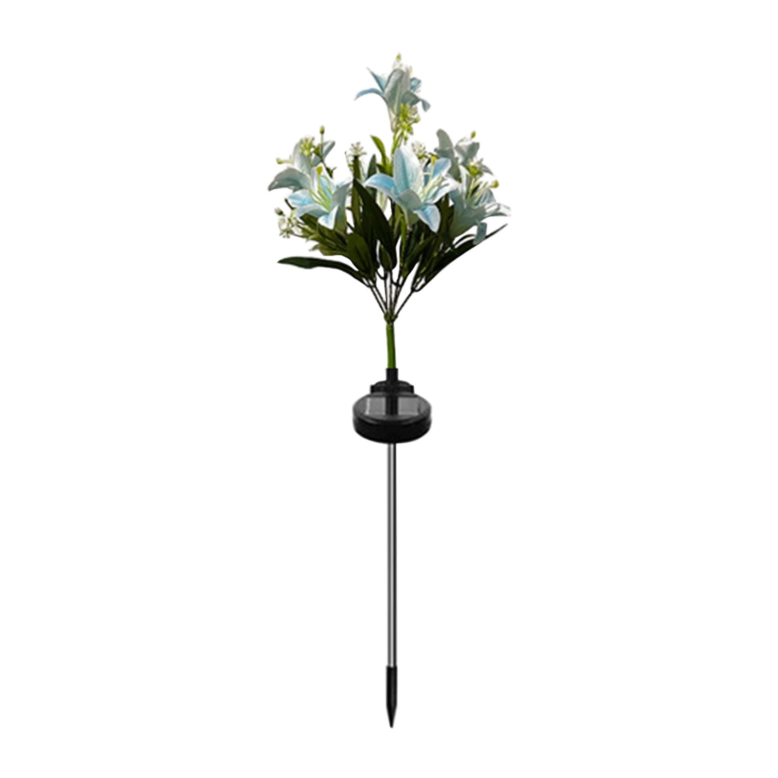Outdoor Solar Lights,Solar Garden Lights,LED Waterproof Solar Powered Blue Artificial Lily Flowers Stake Light for Patio Yard Garden Decoration,Mother's Day Gifts for Women 1PCS