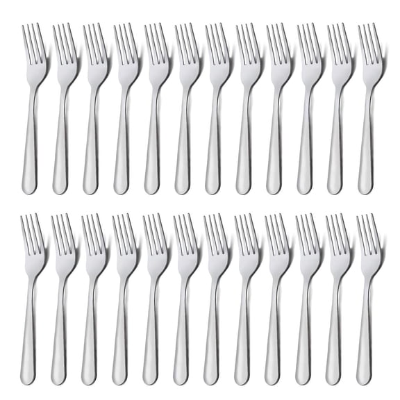 24 Piece Stainless Steel Dinner Forks Silverware, 7.1 Inch Silver Dinner Forks Set Table Forks Flatware Forks for Home, Kitchen or Restaurant