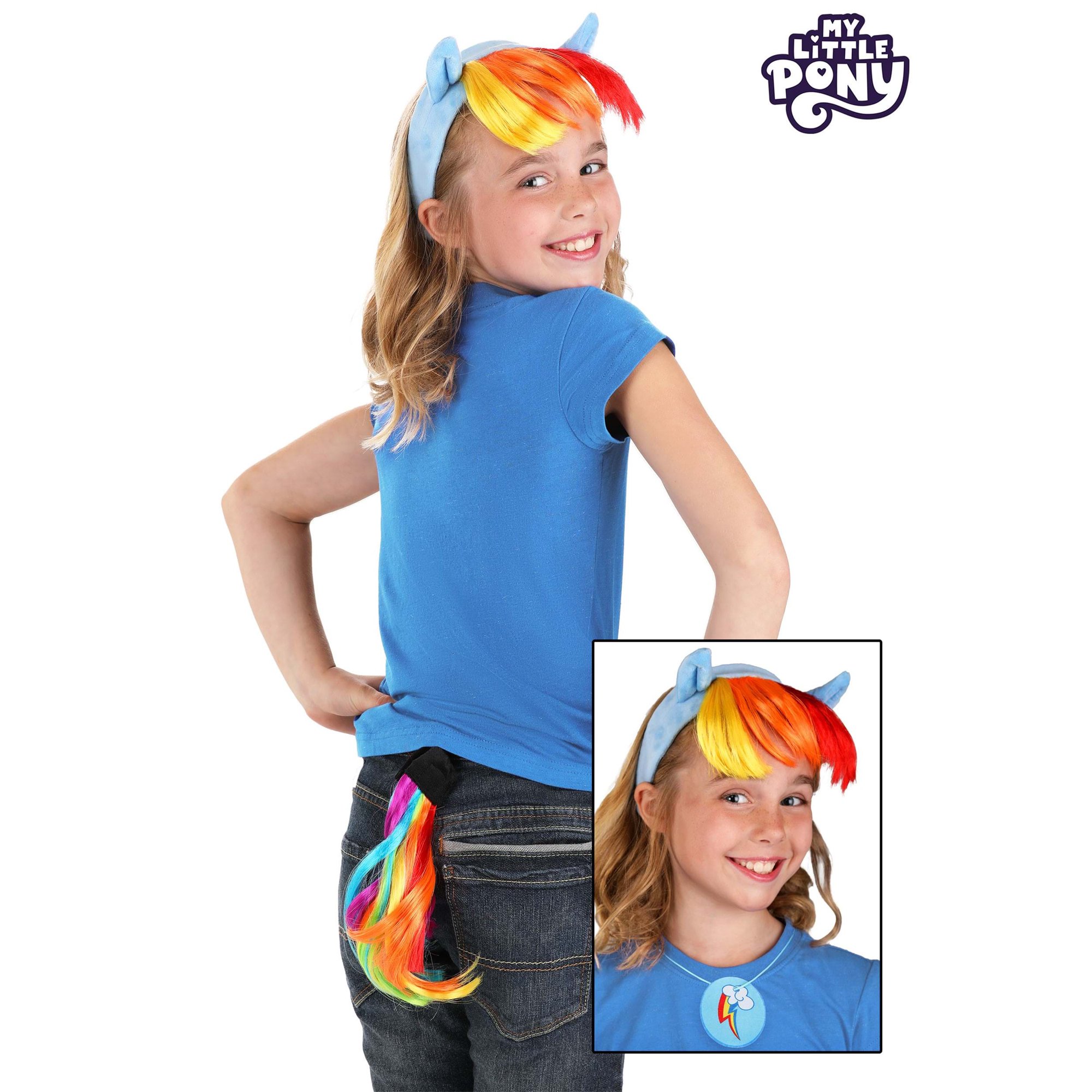 Rainbow Dash Headband Tail & Cutie Mark Costume Kit - Walmart.ca