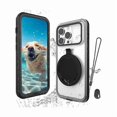 thumbnail image 1 of wonima02 Waterproof Phone Case Compatible for iPhone 15 Plus, Self-Checking Waterproof Function Underwater Touchscreen Waterproof Phone Pouch Diving Case for Snorkeling Beach Shower-Black, 1 of 1