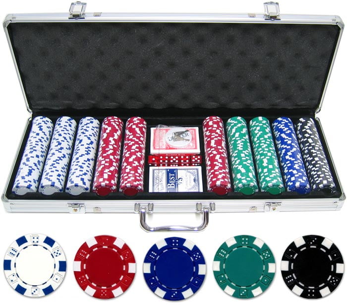 500 piece 11.5g Dice Poker Chip Set Walmart.com