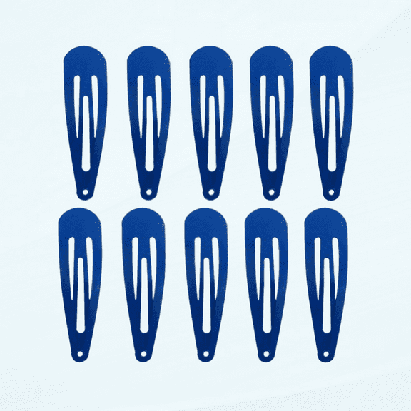 50 Pack of Snap Hair Clips Hair Barrettes for Kids, Girls and Women, 50 mm (Blue)