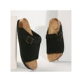 thumbnail image 3 of Stylish Women's Cork Sandals - Lightweight & Breathable Summer Slides with Adjustable Buckle - Comfortable Soft Slip-Ons, 3 of 10