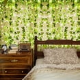 thumbnail image 5 of Fake Vines for Room Decoration, Ivy Leaf Wreath for Green Bedroom Decoration, Aesthetic Hanging Vines for Wall Decoration, 5 of 6