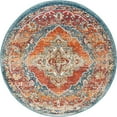 thumbnail image 3 of Unique Loom Isabella Collection Area Rug - Rossellini (3' 3" Round Rust Red/Beige), 3 of 8
