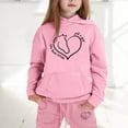 thumbnail image 2 of RTKFRFLM Girls 2 Piece Outfits Set Kids Hoodie Pants Combo Casual Letter Print Pullover Jogger Toddler Teenager Outfit Clothing Sets,Size 3-4 Years, 2 of 4