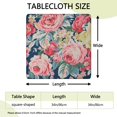 thumbnail image 2 of Pioneer Flower Floral Print Pattern Square Fitted Tablecloth with Elastic Edge,Square Table Cover,Washable Elastic Table Cover for Home Kitchen Party Decor 34"x34", 2 of 6