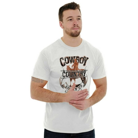 Cowboy Mens T-Shirts T Shirts Tees Tshirt Country Strong Horseback Riding South