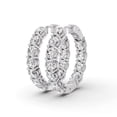thumbnail image 5 of Lab Grown Diamond Round Shape In & Out Hoop Earrings in 14K White Gold - 1 CTTW, 5 of 5