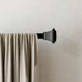 thumbnail image 2 of Mainstays 1" Black Square Adjustable Single Curtain Rod Set, 30"-84", 2 of 7