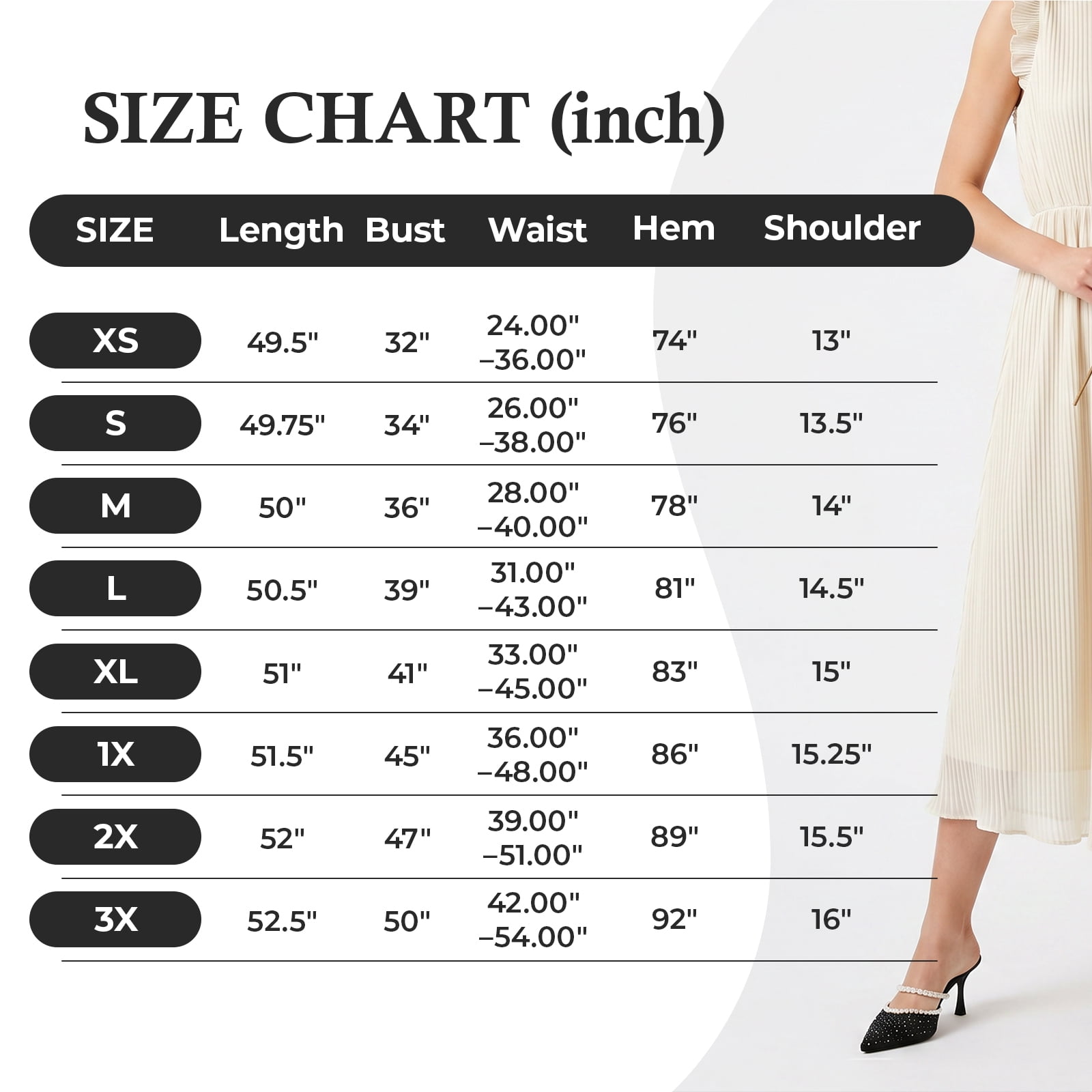 Alvantor Women's Ruffle Sleeve Midi Dress with Pleated Overlay, Ivory