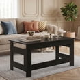 thumbnail image 2 of Portable Coffee Table with Foldable Legs, Modern Wood Center Table for Small Space, Living Room,Black, 2 of 8