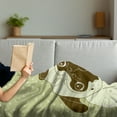 thumbnail image 3 of Pug Soft Flannel Fleece Throw Blanket, Little Dog with Tilted Head with Expression I Love Pugs Pet, Cozy Plush for Indoor and Outdoor Use, 60" x 80", Avocado Green Baby Blue, by Ambesonne, 3 of 5