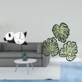 thumbnail image 2 of Reloj de pared moderno con hojas bonitas y adorno de madera para sala de estar, dormitorio, baño, TV, fondo, decoración creativa de tropical., 2 of 8